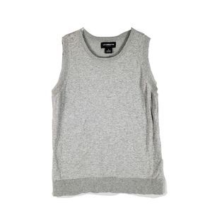 Liz Claiborne Sweater Womens Medium Gray Sleeveless Vest Tight Knit